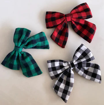 Kika Plaid Bow Clip