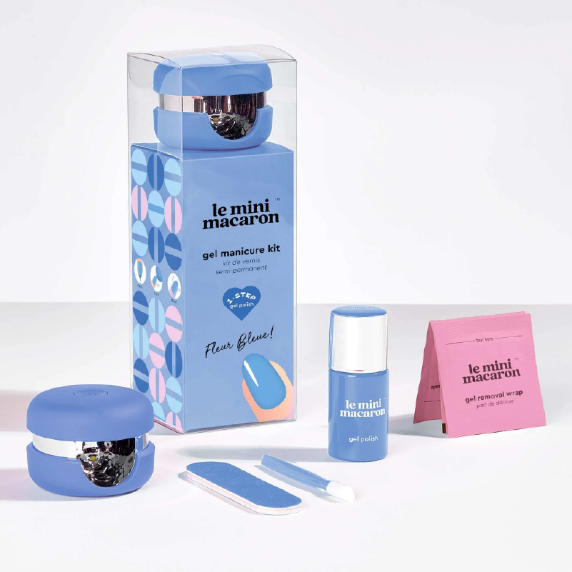 Le Mini Macaron Gel Manicure Kit Fleur Bleue
