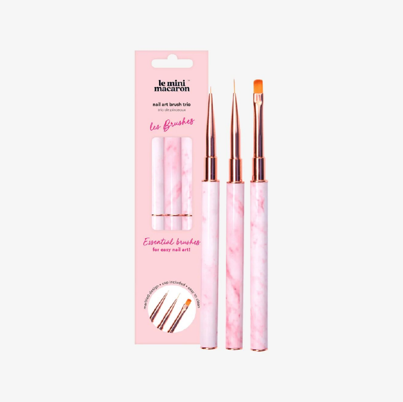 Le Mini Macaron Les Brushes-Nail Art Brush Trio