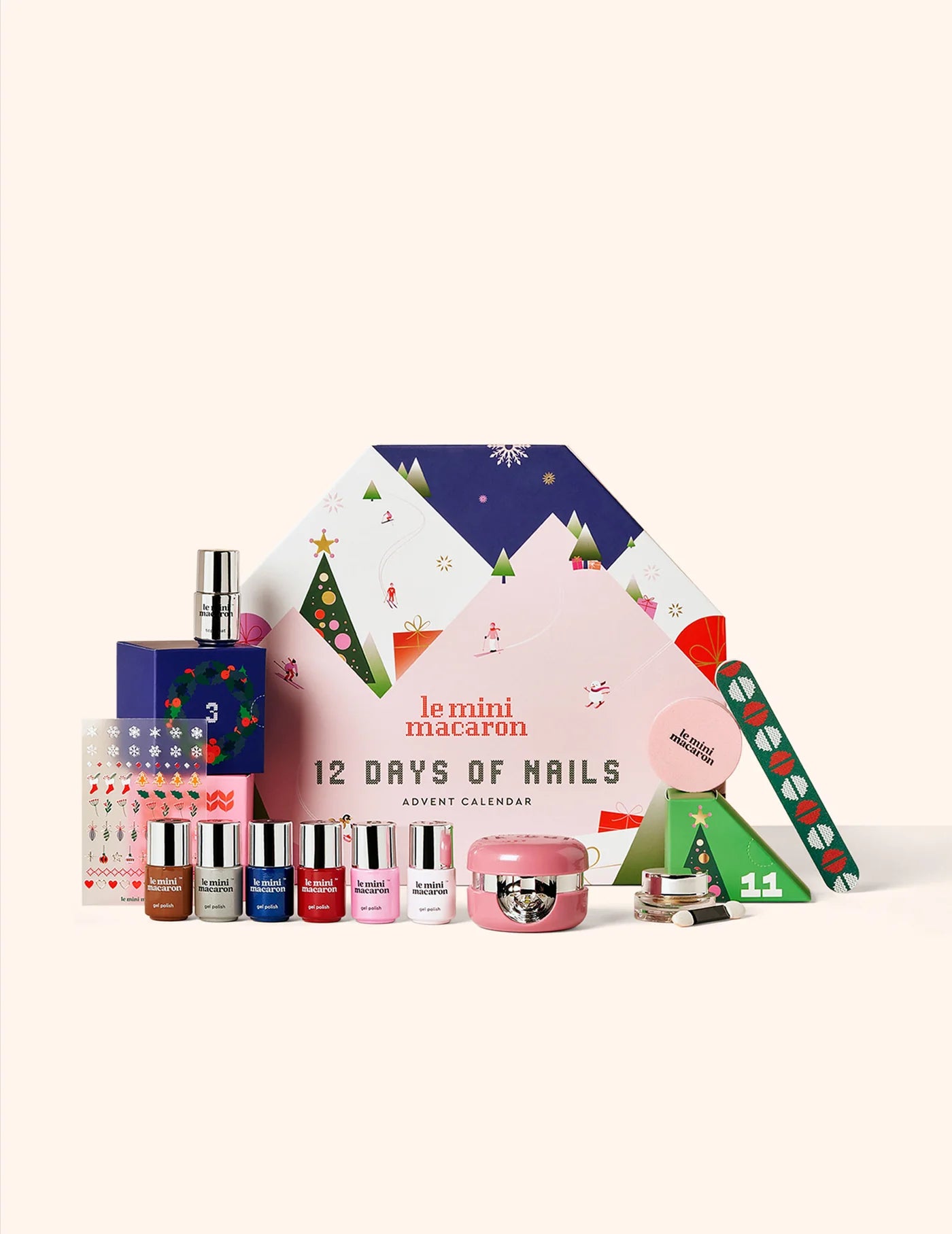 Le Mini Macaron Gel Manicure Kit:12 days of nails Advent Calendar (2024)