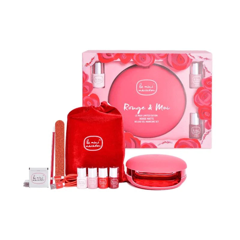 Le Mini Macaron Gel Manicure Kit Le Maxi Rouge & Moi